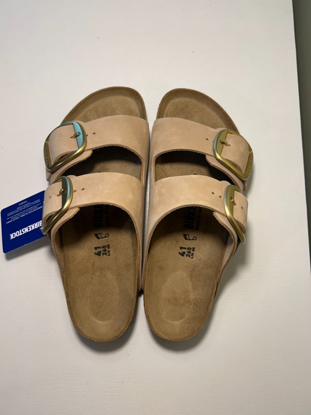 Birkenstock Women's Arizona Big Buckle Nubuck Leather Sandals - Picture 12 of 16